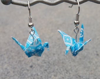 Origami Earrings - Blue