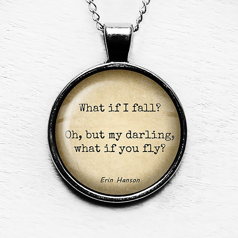 Erin Hanson What if I Fall What if I Fly Pendant Necklace image 3
