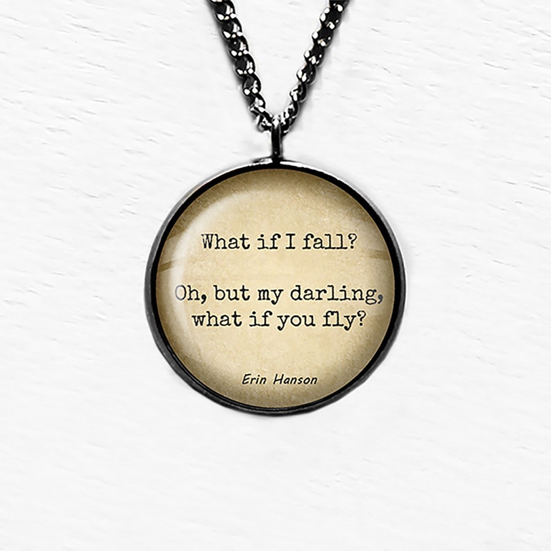 Erin Hanson What if I Fall What if I Fly Pendant Necklace image 1