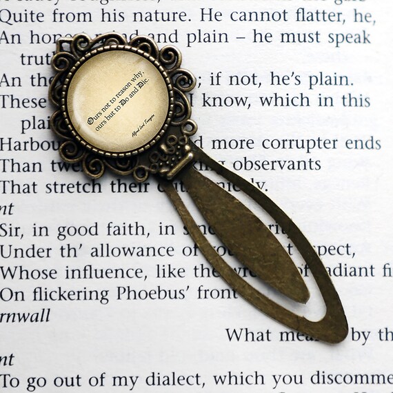 Alfred Lord Tennyson Ours Not To Reason Why Do And Die Bookmark - 