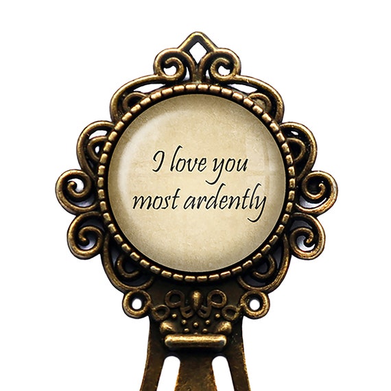 Jane Austen I love You Most Ardently Antique Bronze Earrings