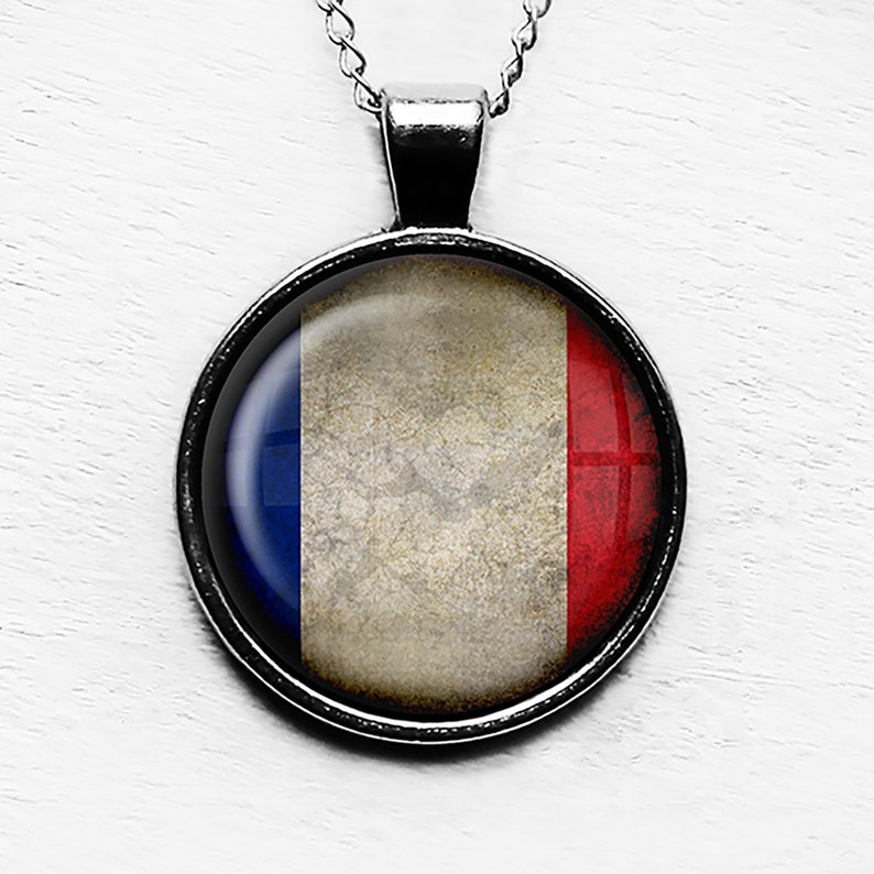 France French Flag Pendant /& Necklace