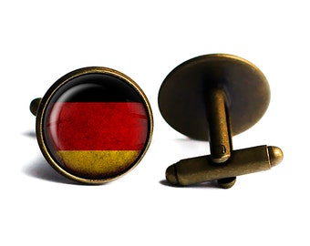 Germany German Deutschland Flag Cufflinks