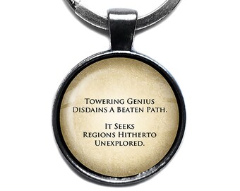 Abraham Lincoln Towering Genius Disdains a Beaten Path Keychain Keyring