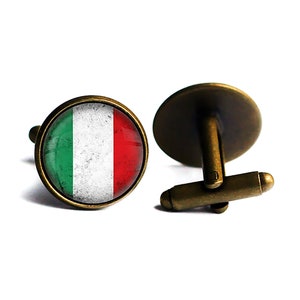 Italy Italian Italia Flag Cufflinks image 1