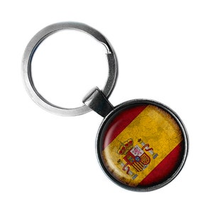 Spain Spanish España Flag Keychain Keyring