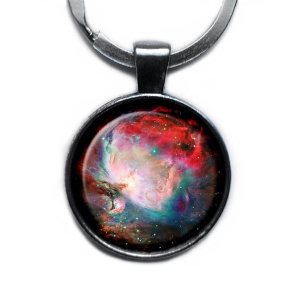 NASA Photograph Orion Nebula Keychain Keyring