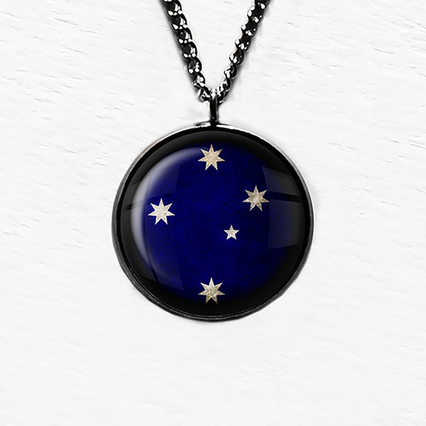 Australia Australian Southern Cross Flag Pendant & Necklace