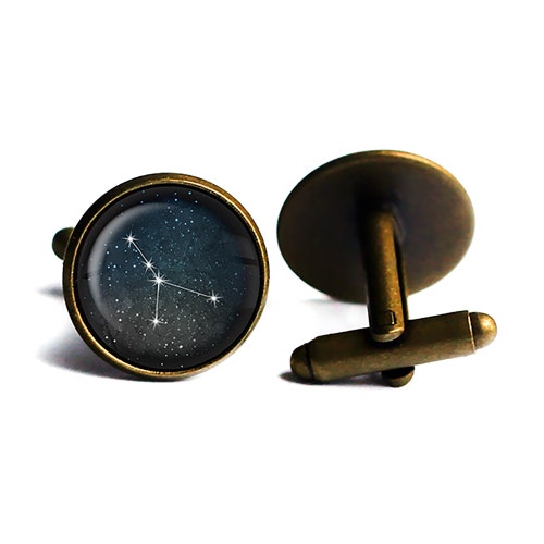 Zodiac Cufflinks Constellation Cufflinks Star Sign Etsy