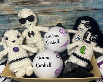 Mini zabawki-niewidoki Homestuck robione na szydełku, seria 1