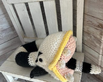 Szydełkowana dekoracja stołu w kształcie pluszowego robaka piaskowego Beetlejuice