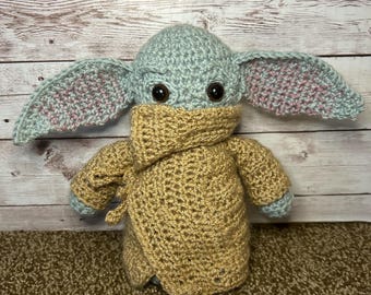 Crochet baby Yoda Grogu plush Doll