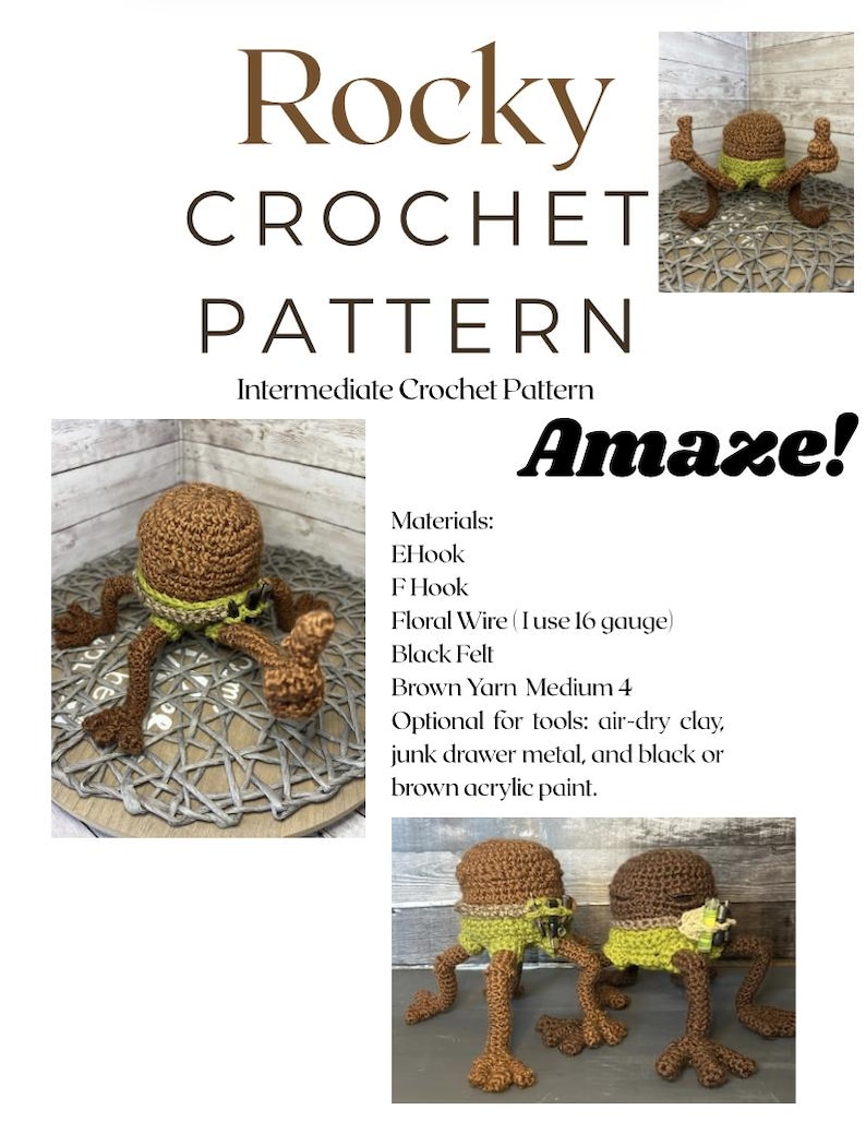 Rocky Crochet Pattern From Project Hail Mary (PATTERN ONLY) - Etsy