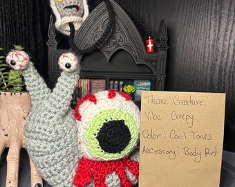Horror Plushie Blind Box Roll for a Custom  Crochet Plushie or Bookmark for Halloween and book lovers