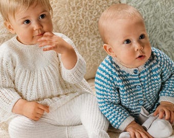 Knitting Pattern Baby Coats, Double Knit/ QK, Instant Download