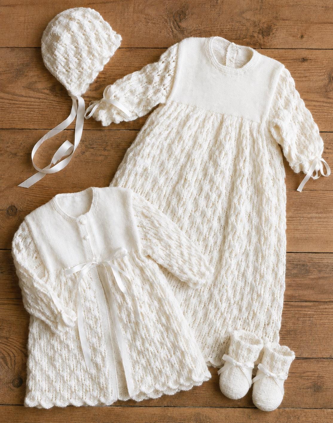 knit baptism dress Knitted Gown Patterns baptism dress for godmother