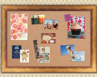 Cork Board Framed Cork Board Large Cork Board Espresso Etsy