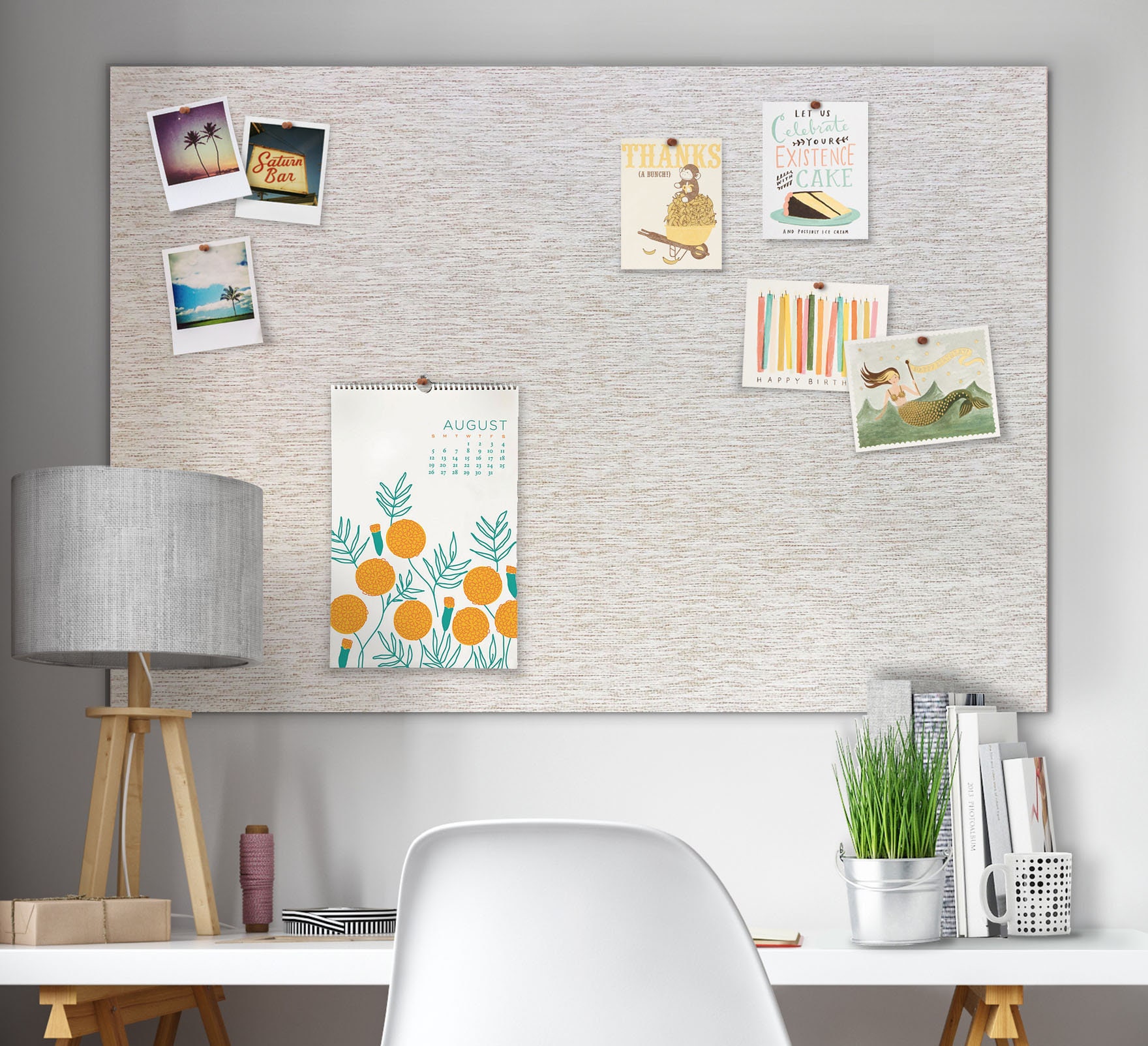 48 x 32 Pin Board BIRCH BARK FABRIC Frameless Etsy