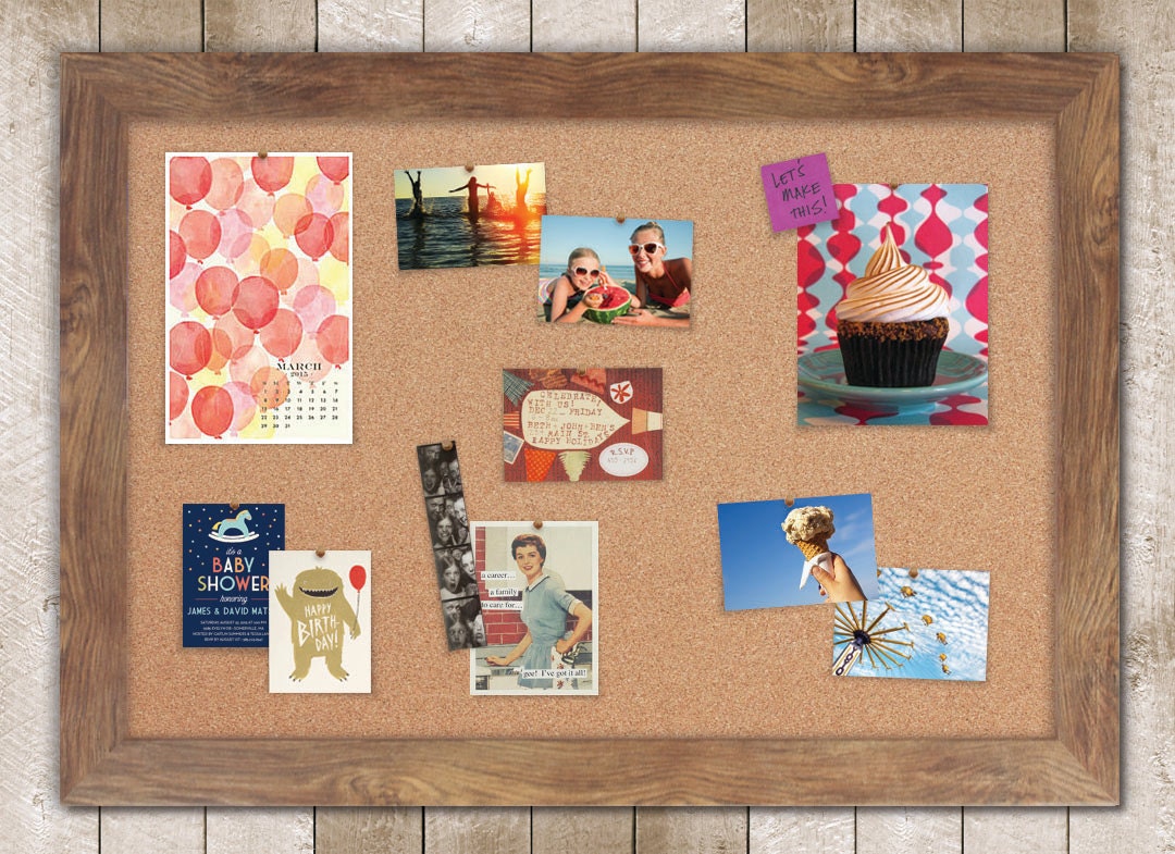 Cork Boards Framed Cork Boards Cork Bulletin Board Etsy