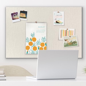 36" x 24" Pin Board IVORY FABRIC | Frameless Pin Board | Bulletin Board | Fabric Board