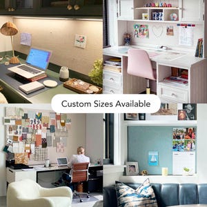 Frameless Linen Pin Board - (36" x 24") - Gallery Wrapped Bulletin Board immagine 16