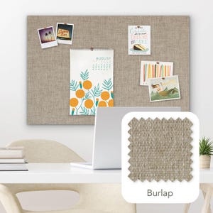 Frameless Linen Pin Board - (36" x 24") - Gallery Wrapped Bulletin Board immagine 5