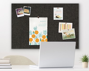 36" x 24" Pin Board BLACK FABRIC | Frameless Pin Board | Bulletin Board | Fabric Board