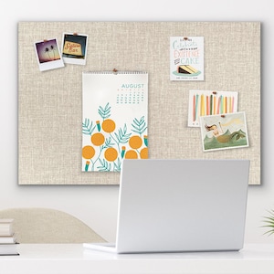 36" x 24" Pin Board LINEN FABRIC | Frameless Pin Board | Bulletin Board | Fabric Board