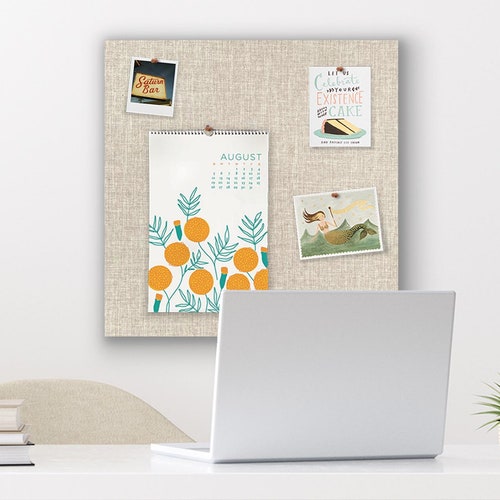 48 X 32 Pin Board LINEN FABRIC Frameless Pin Etsy