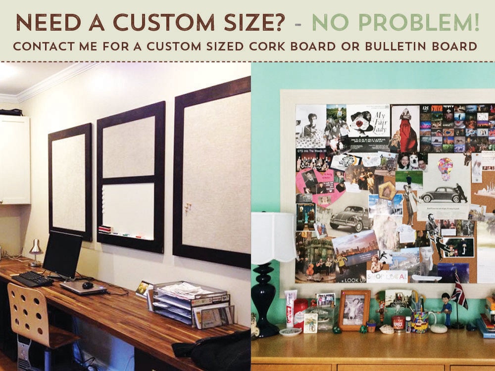 Chalk Combo Board Chalk Cork Board Chalkboard Combo Etsy