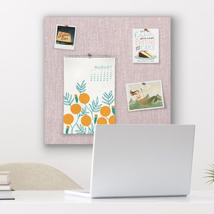 24" x 24" Pin Board BLUSH FABRIC | Frameless Pin Board | Bulletin Board | Fabric Board