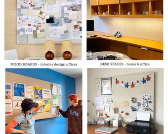 Hahafelt 36"x 24"Linen Fabric Bulletin Board Pinboard For Walls Display Frameless