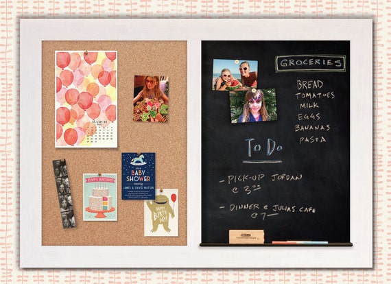 Chalk Combo Board Chalk Cork Board Chalkboard Combo Framed