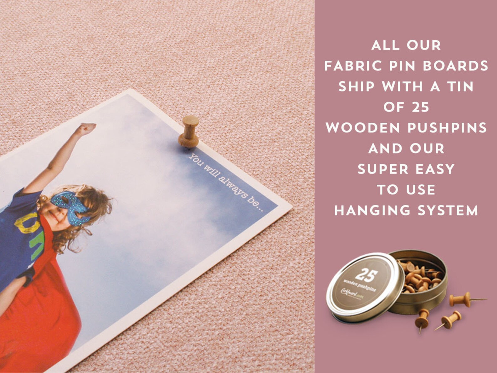 60 X 40 Pin Board BLUSH FABRIC Frameless Pin Etsy