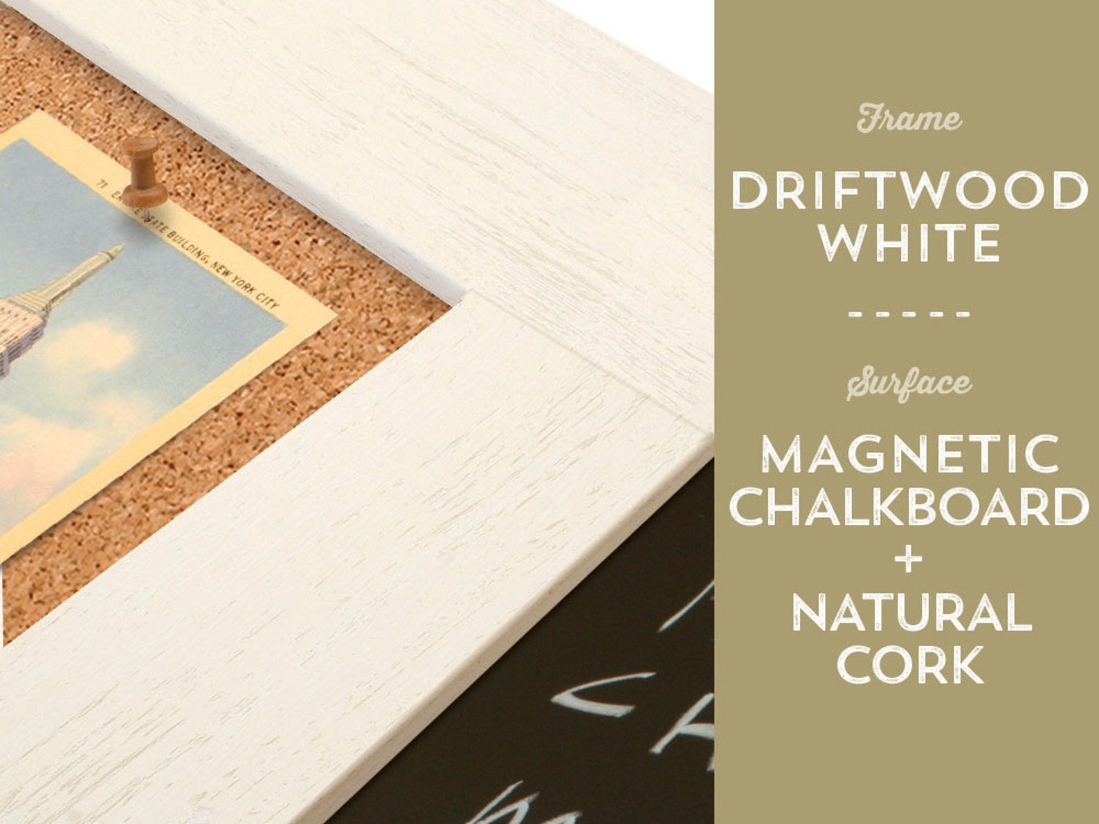 Chalk Combo Board Chalk Bulletin Board Chalkboard Combo Etsy