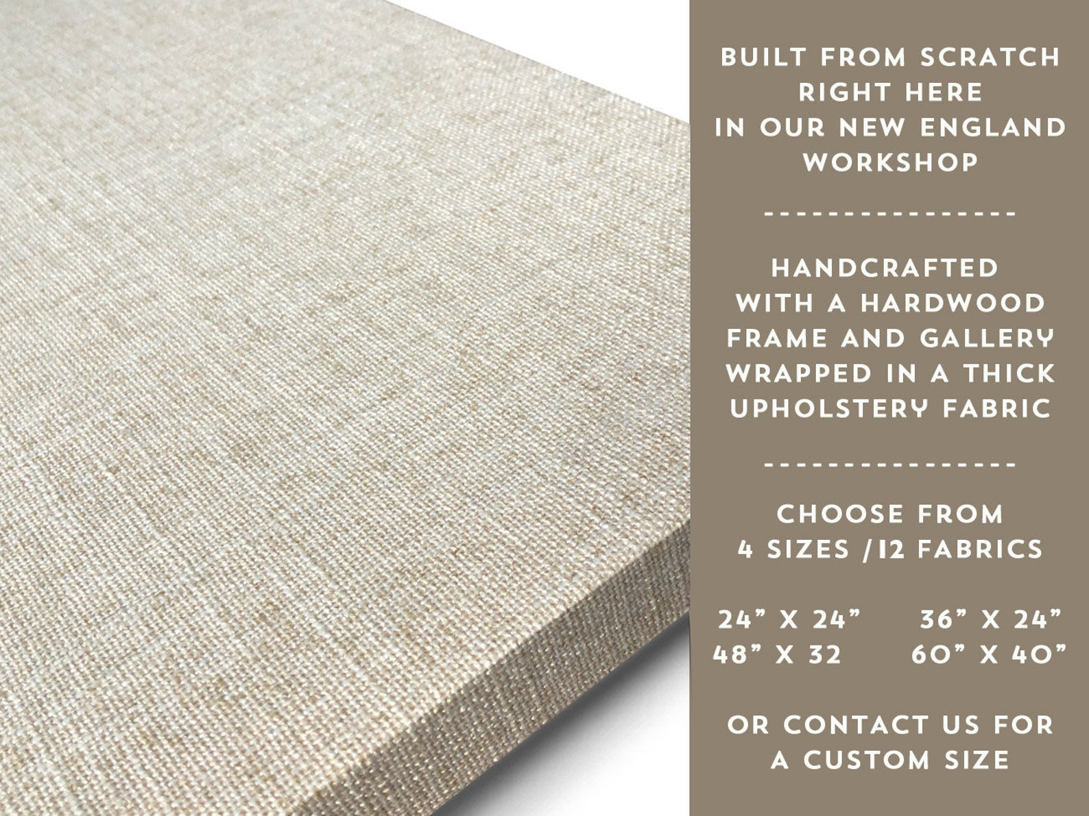 60 X 40 Pin Board LINEN FABRIC Frameless Pin Etsy