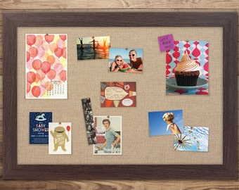 Bulletin Boards | Framed Bulletin Boards | Fabric Boards | Decorative Bulletin Boards - Boardwalk Frame + Burlap Fabric