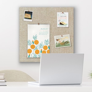 24" x 24" Pin Board SAND FABRIC | Frameless Pin Board | Bulletin Board | Fabric Board