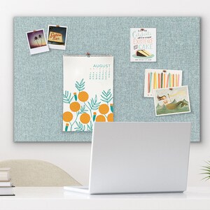 36" x 24" Pin Board SPA BLUE FABRIC | Frameless Pin Board | Bulletin Board | Fabric Board