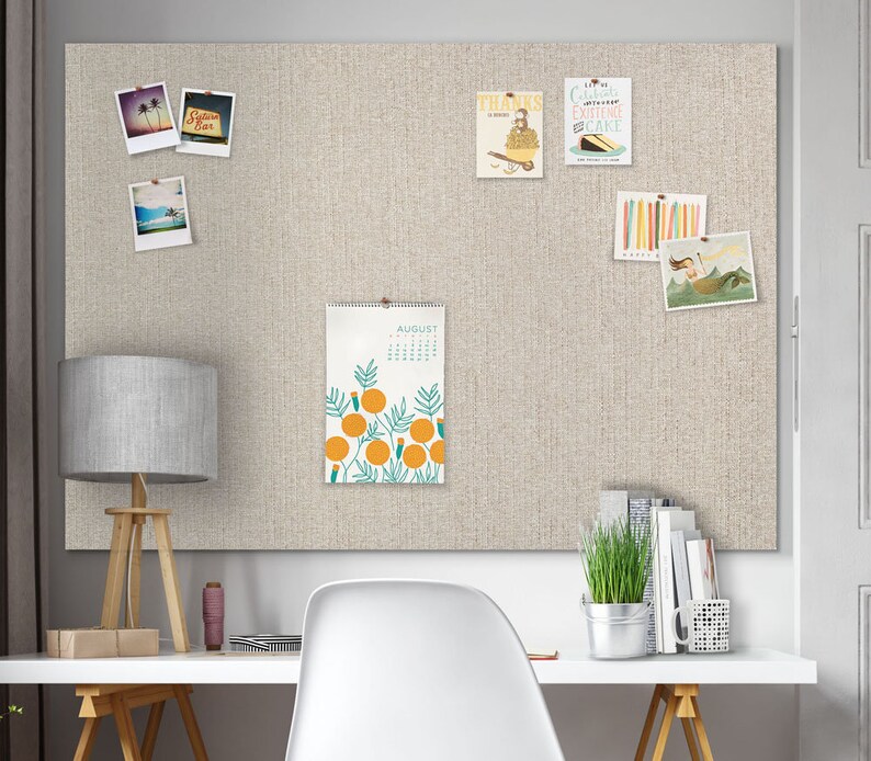 60 x 40 Pin Board LINEN FABRIC Frameless Pin Etsy