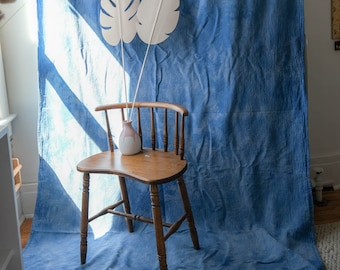 Hand-Dyed Cotton Canvas Backdrop / Photo Background in BLUEBIRD / 5'x8'