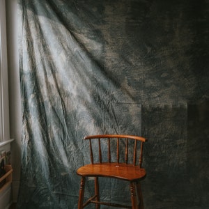 Hand-Dyed Canvas Fabric Backdrop / Photo Background In SHADY GROVE