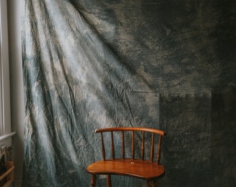 Hand-Dyed Canvas Fabric Backdrop / Photo Background In SHADY GROVE