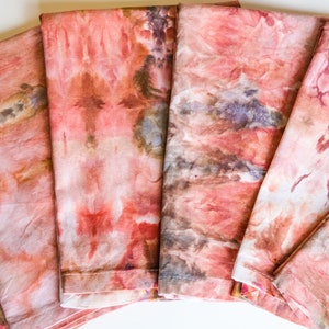 Set: Hand Dyed Linen Table Runner set of 6 Napkins / 100% Cotton image 5