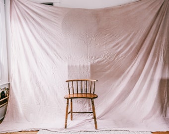 Hand-Dyed Canvas Backdrop / Seamless Fabric Photo Background in PEONY