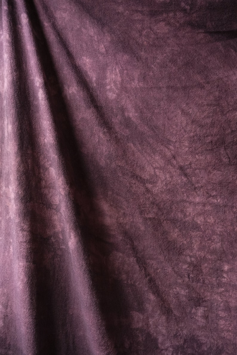 Hand-Dyed Cotton Canvas Backdrop / Seamless Photo Background in PORT / 5'x8' image 4