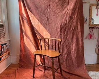 Hand-Dyed Canvas Fabric Backdrop / Photo Background 5'x8' In CLAY