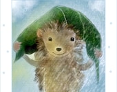 Hedgehog Print, Nursery, Child Room, Kids Art