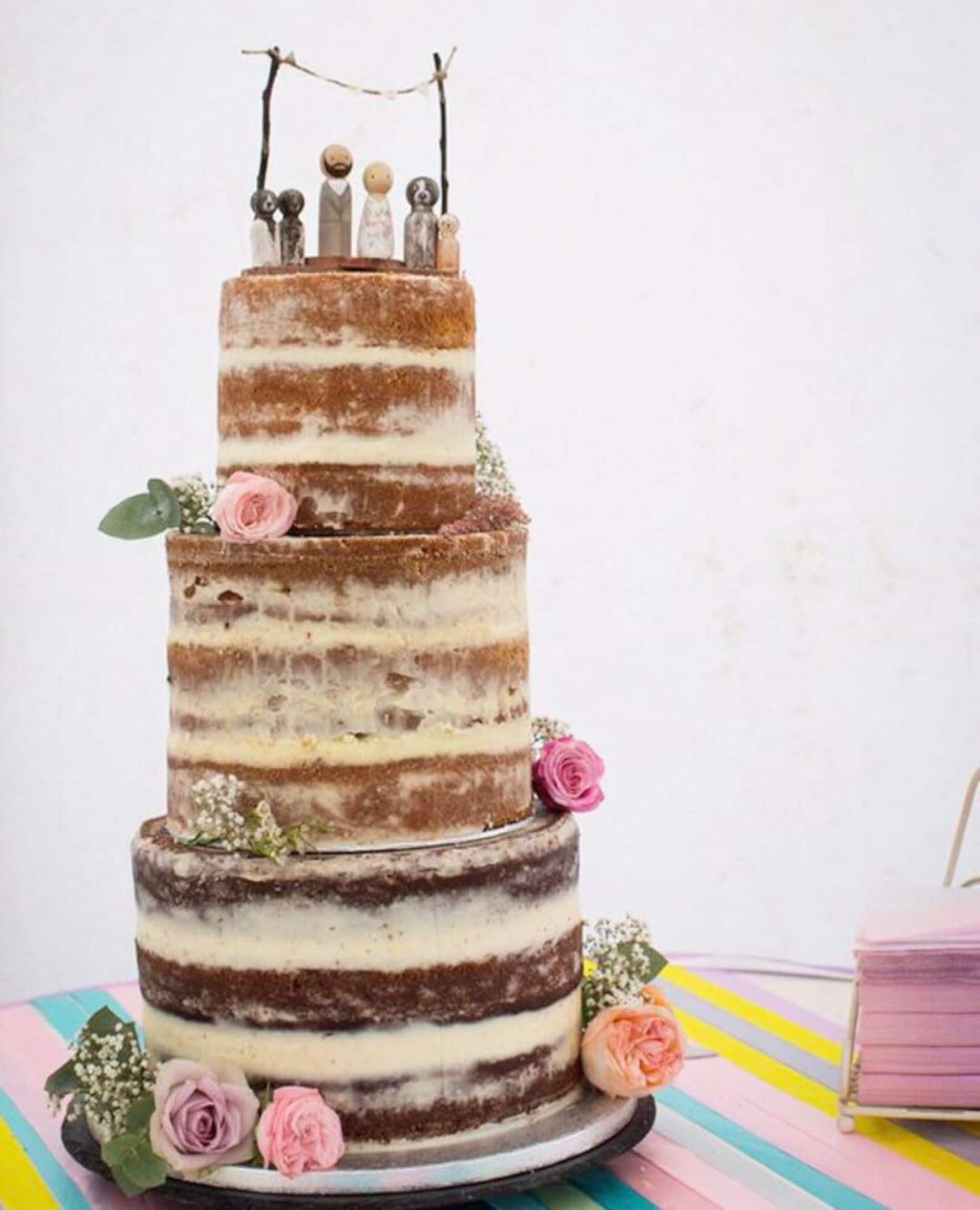RUSTIC BRIDE & GROOM Custom Personalised Wedding Cake Topper - Etsy