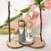 RUSTIC BRIDE & GROOM custom personalised wedding cake topper peg dolls pets, bunting, woodslice, mr mrs festival,pegdoll vintage barn boho 